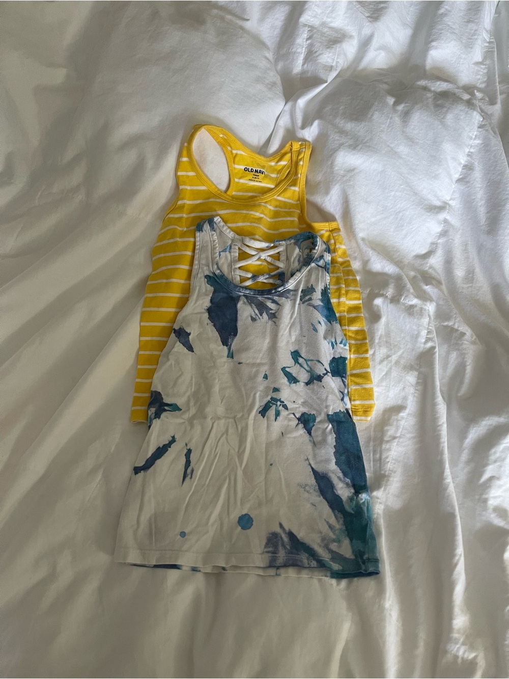 Old Navy Girls 6-7 Fitted Tank Tops- Set of 2